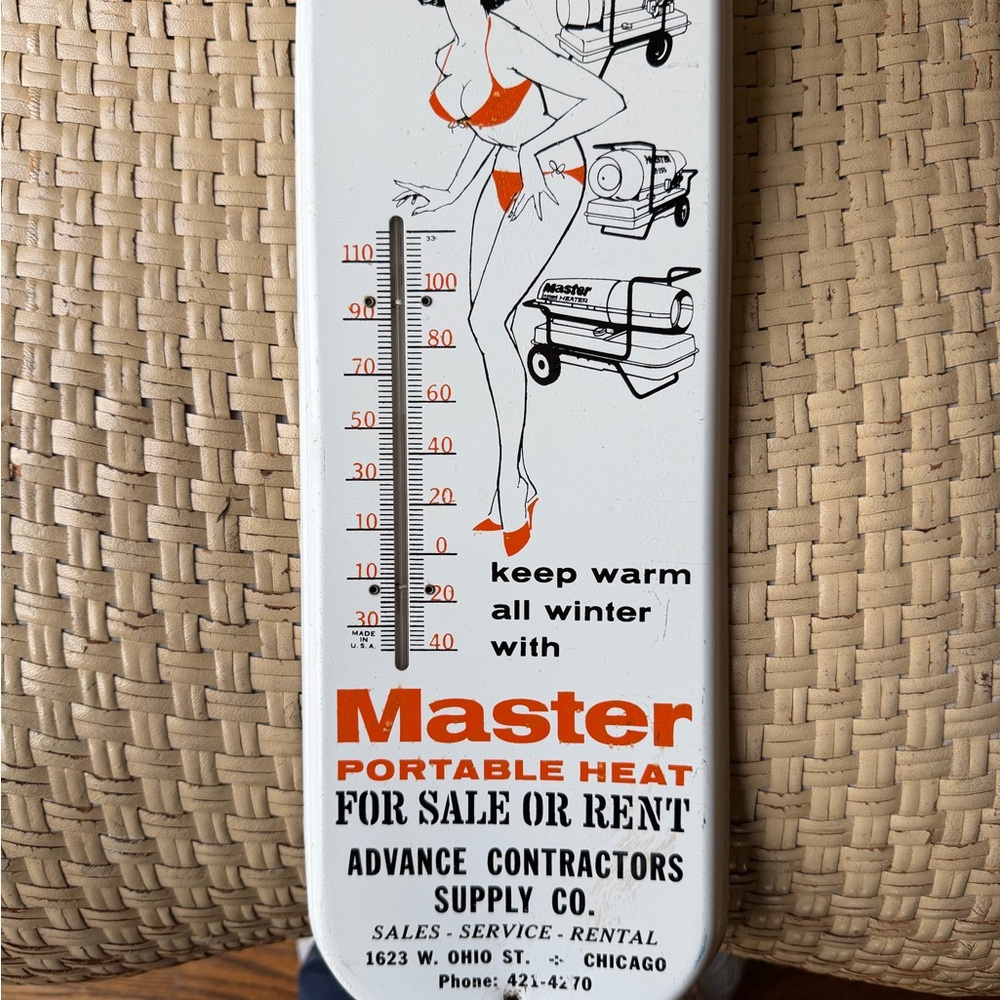 Masters Portable Heat Thermometer with Orange and Black Accents Chicago